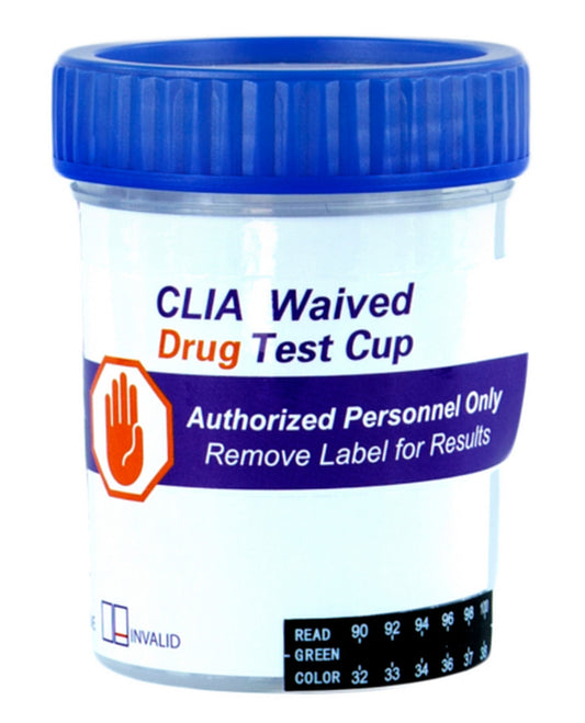 12 Panel Drug Test Cup - Round - Box of 25 ($4.80 each)