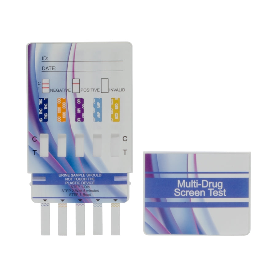 5 Panel Drug Test Card - Box of 25 ($1.81 each)
